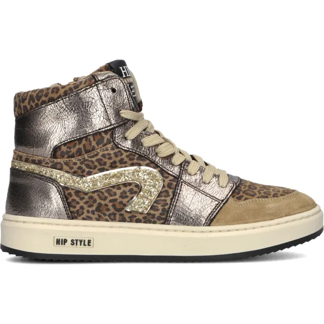 Hip Shoe Style H1765 hoge sneakers bronskleurig Bruin