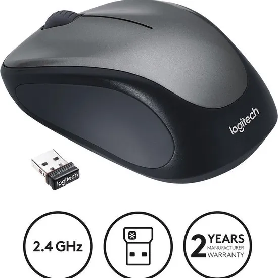 Logitech M235 draadloze muis grijs
