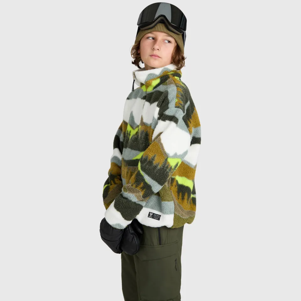 Brunotti fleece outdoor sweater met opstaande kraag - groen, foto 6