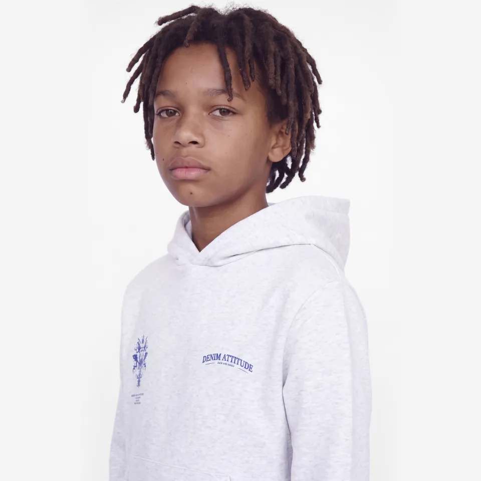 Jack & Jones JUNIOR hoodie met backprint - wit, foto 5