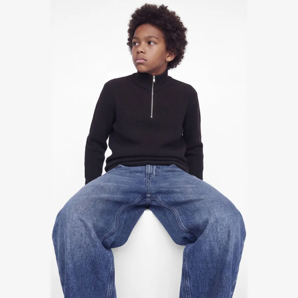 Jack & Jones JUNIOR katoenen gebreide trui - donkergroen, foto 5