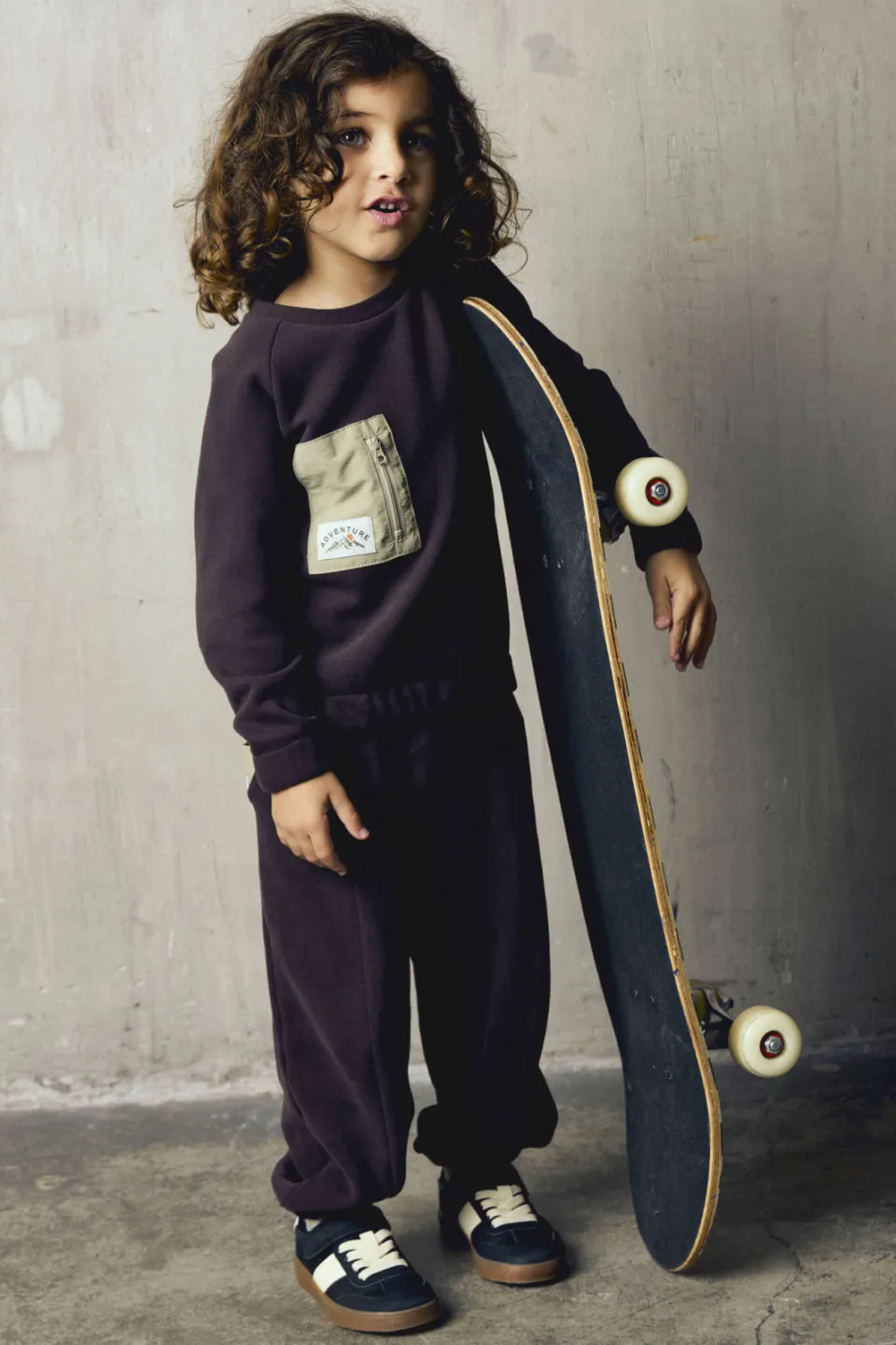 NAME IT MINI junior sweater - donkerbruin