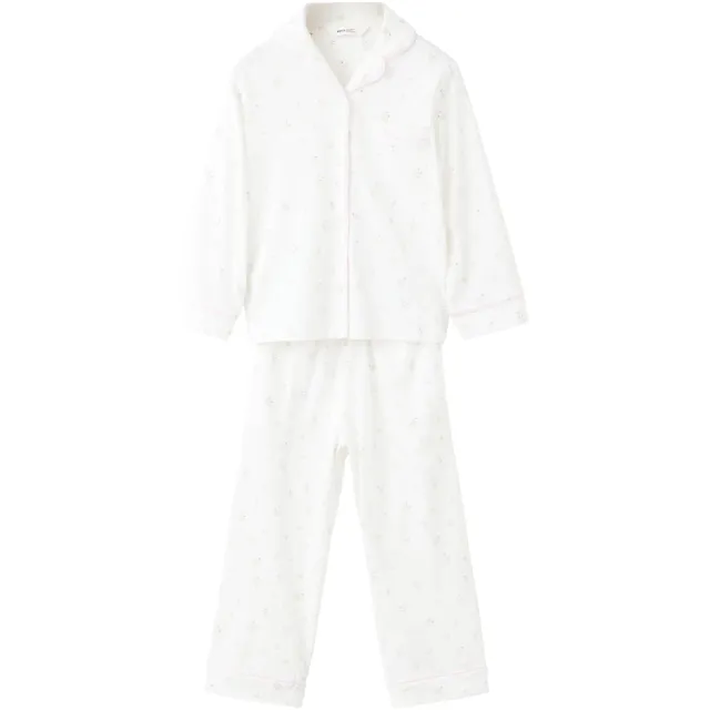 Mango Kids pyjama wit Naturel wit/roze