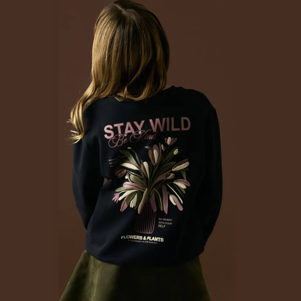 NAME IT KIDS sweater met backprint - zwart, foto 4