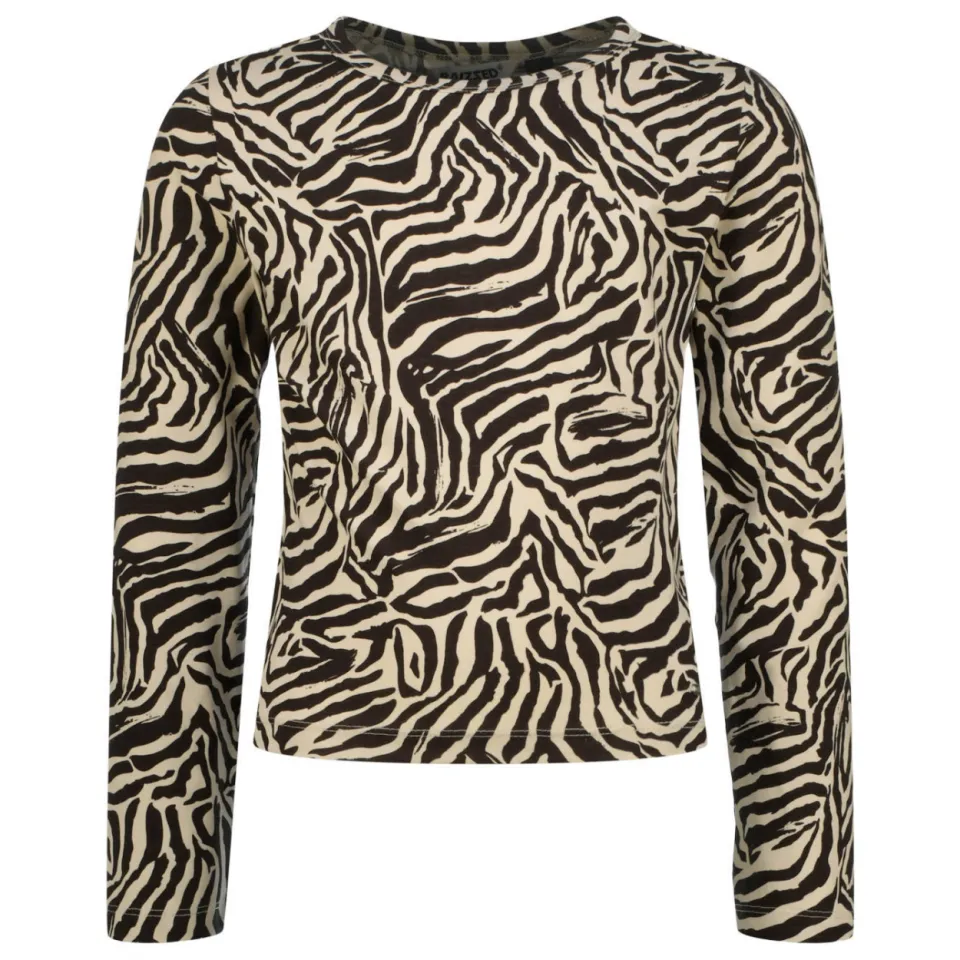 Raizzed longsleeve met print bruin, foto 3