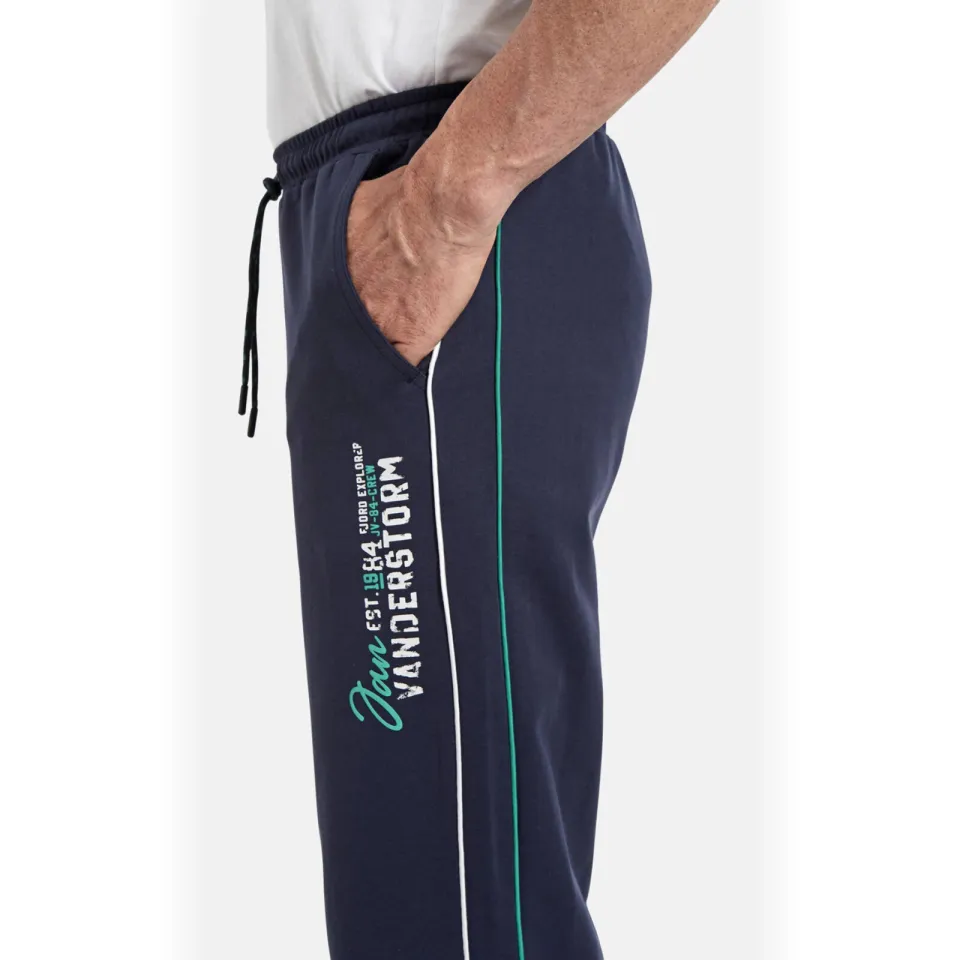 Jan Vanderstorm Plus Sixe loose fit joggingbroek KALEVI Plus donkerblauw, foto 4