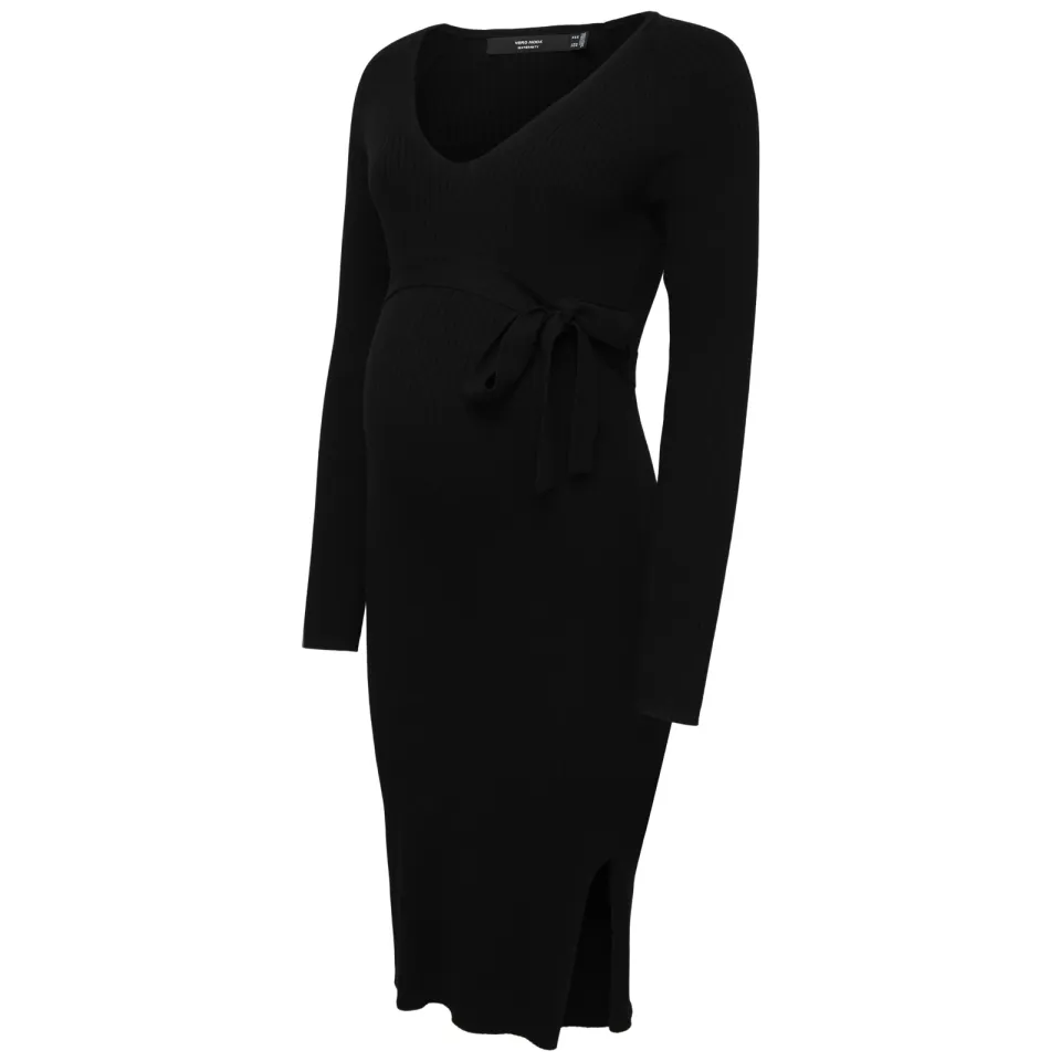 Vero Moda zwangerschaps midi jurk zwart, foto 2