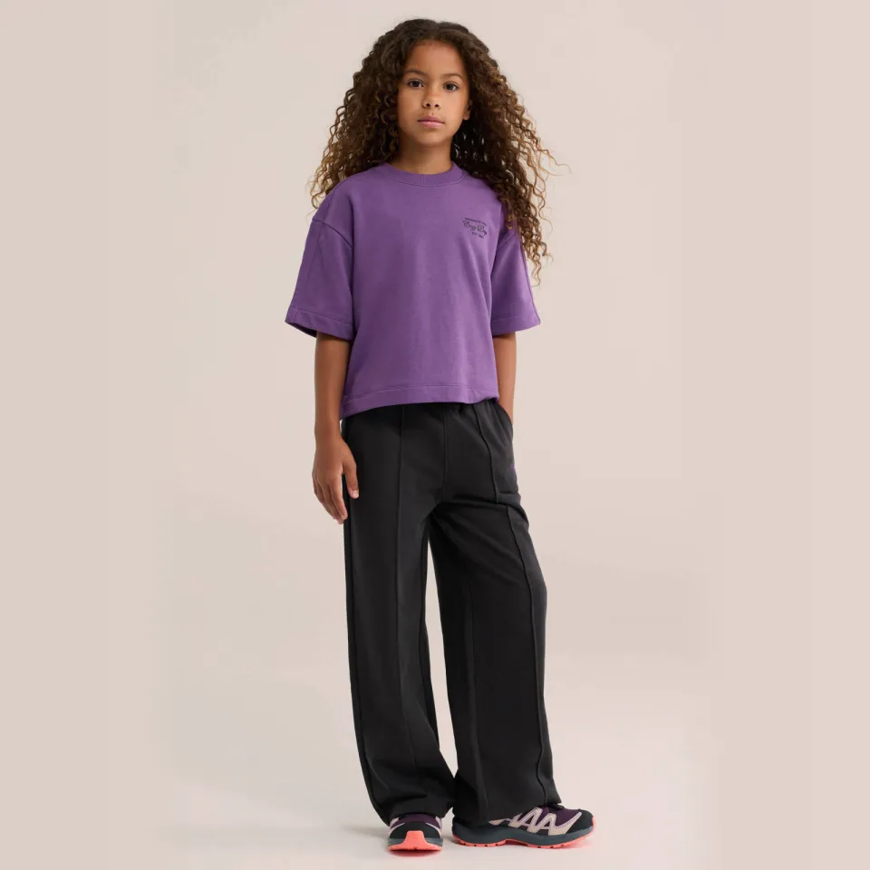 WE Fashion wide leg joggingbroek antraciet