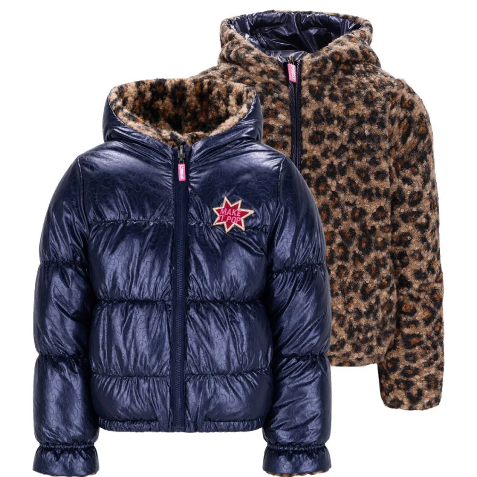 B.Nosy Jessie omkeerbare winterjas donkerblauw donkerblauw/bruin, foto 3