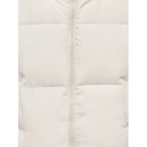 Only corduroy gewatteerde winterjas ecru, foto 3