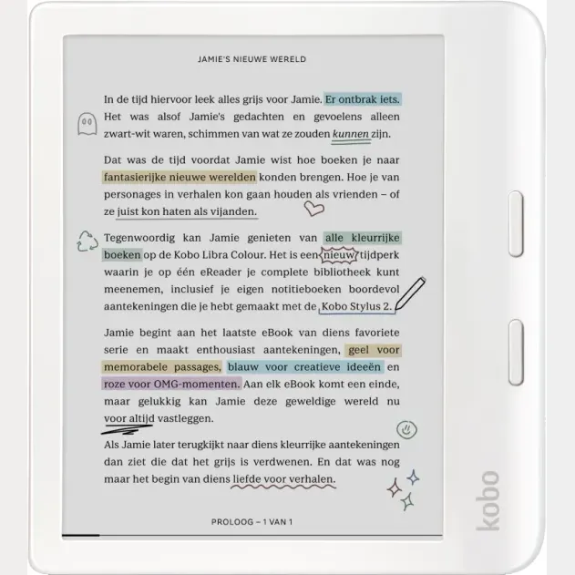 Kobo Libra Colour e-reader wit, foto 2