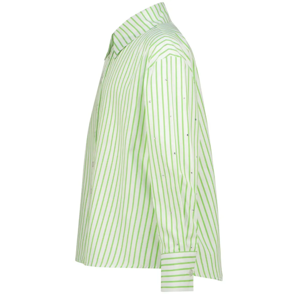 Raizzed gestreepte blouse groen, foto 4