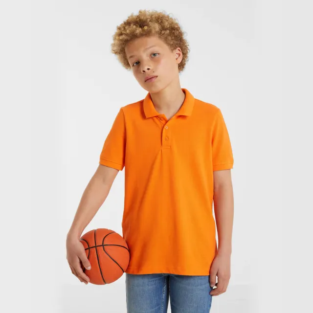 Anytime piqué polo oranje