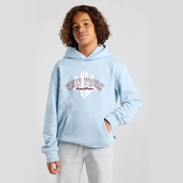 America Today hoodie met tekst - lichtblauw