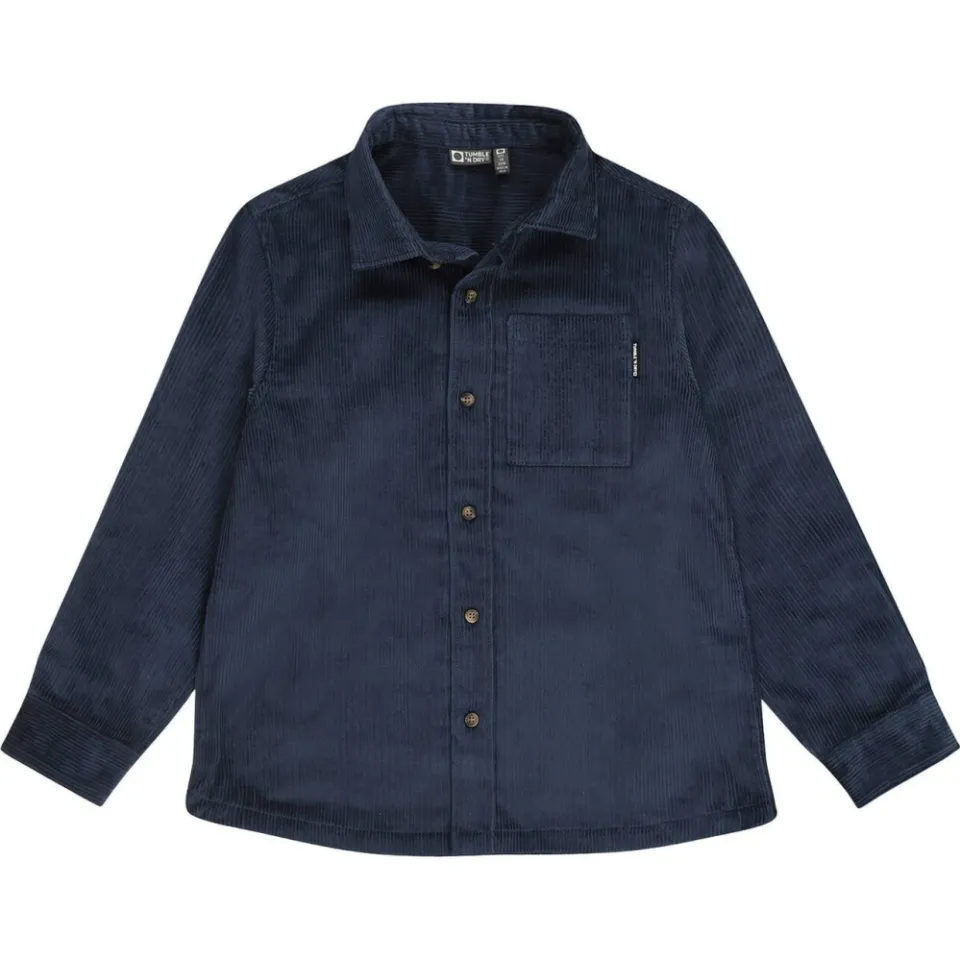 Tumble 'n Dry overhemd met corduroy - grijsblauw, foto 2