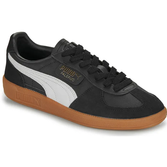 Puma Palermo Leather Sneakers Heren Zwart