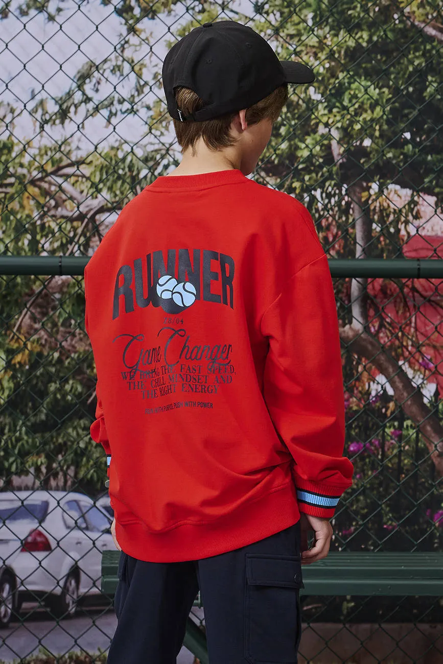 Z8 kids sweater met backprint - rood, foto 5