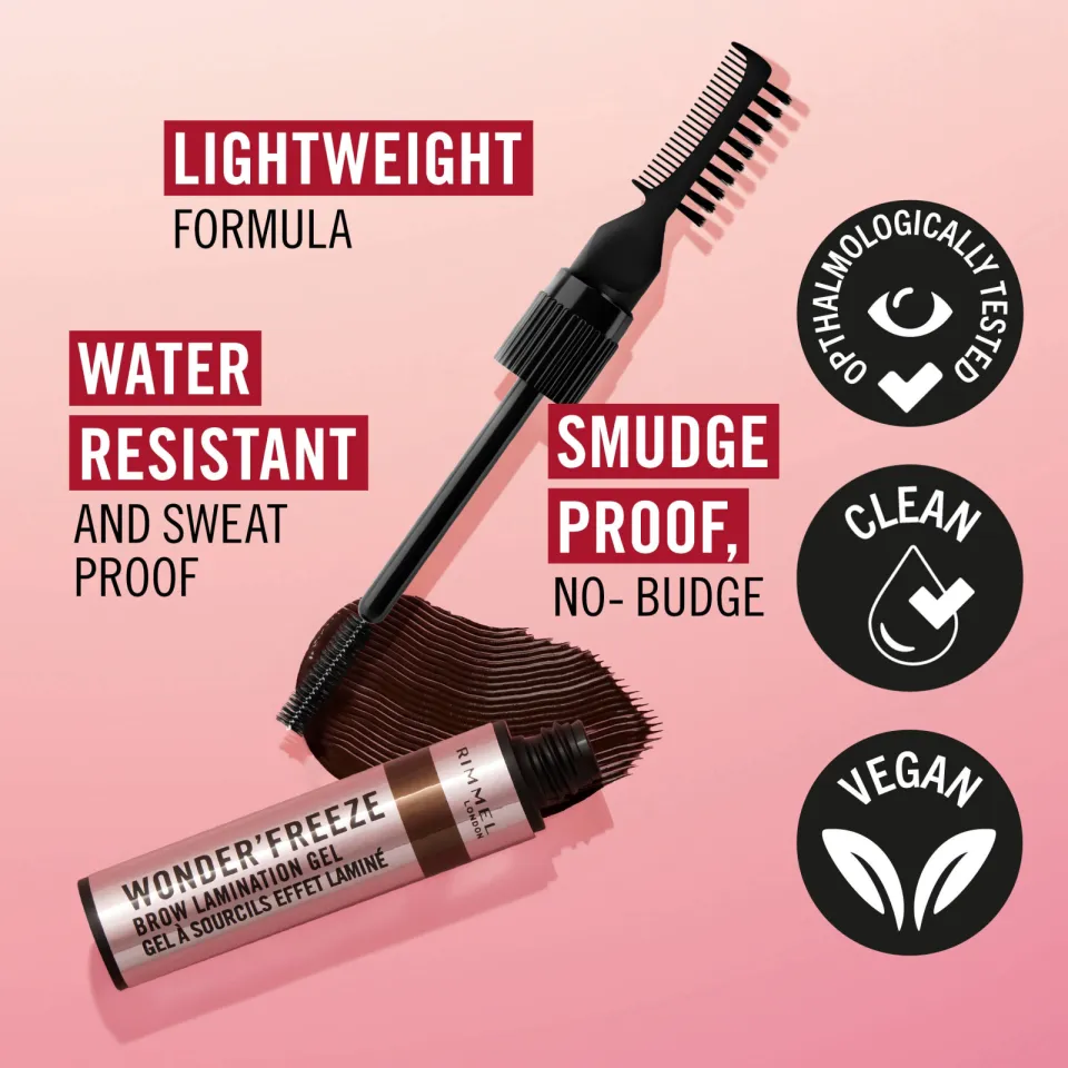 Rimmel London Wonder'Freeze Brow Lamination wenkbrauwgel deep brown, foto 2