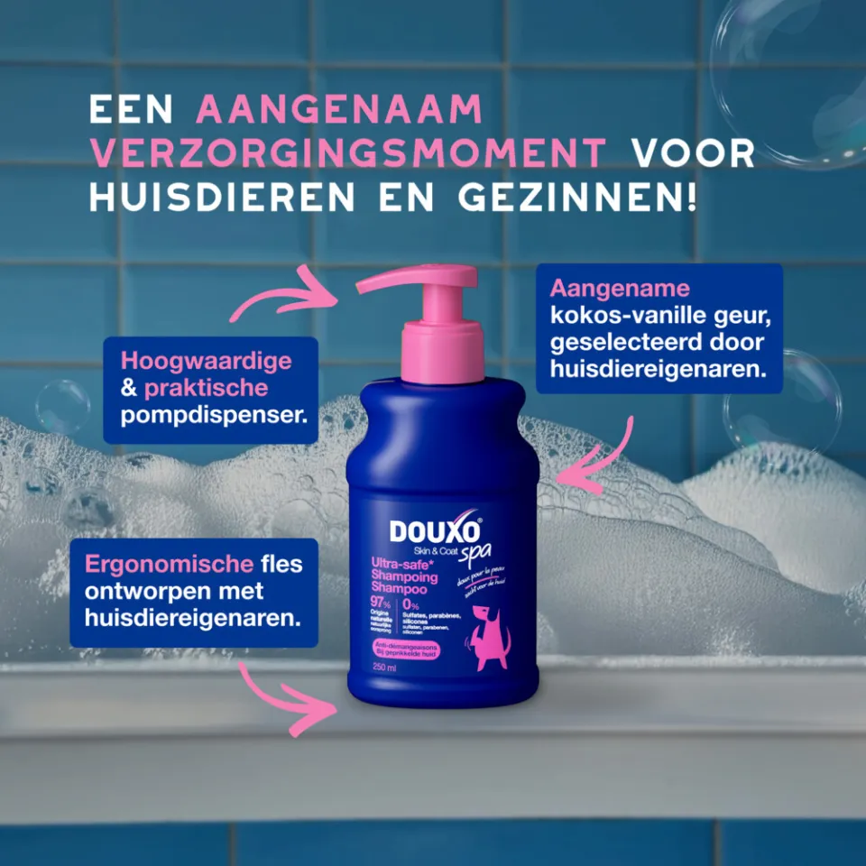 Douxo Spa shampoo geprikkelde huid hond 250 ml, foto 5