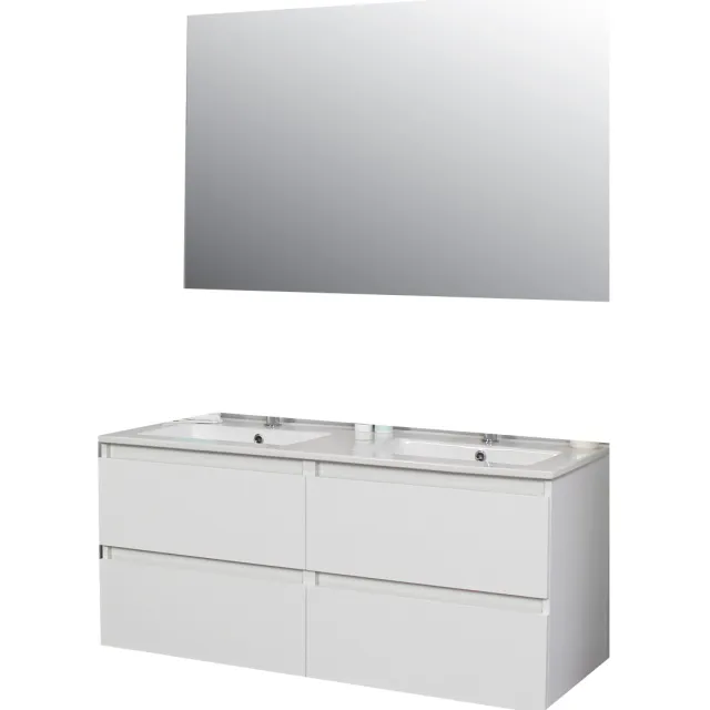 Boss & Wessing Pepper badkamermeubel 120 cm hoogglans wit