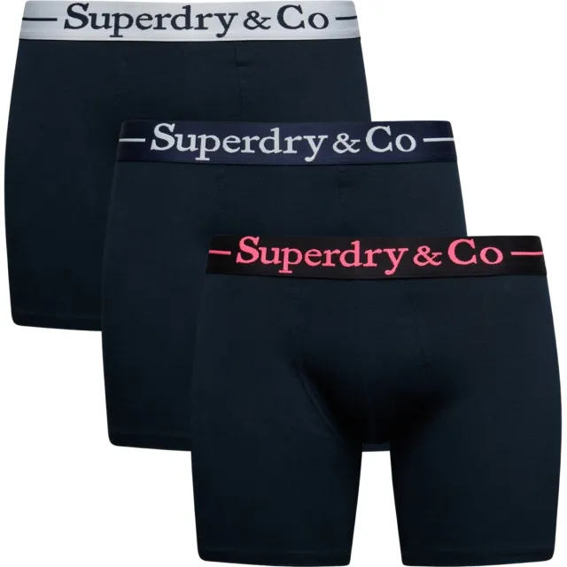 Superdry & Co Boxershort Heren (3-pack) Marineblauw