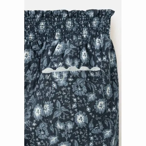 Mango Kids gebloemde ballonbroek donkerblauw, foto 5
