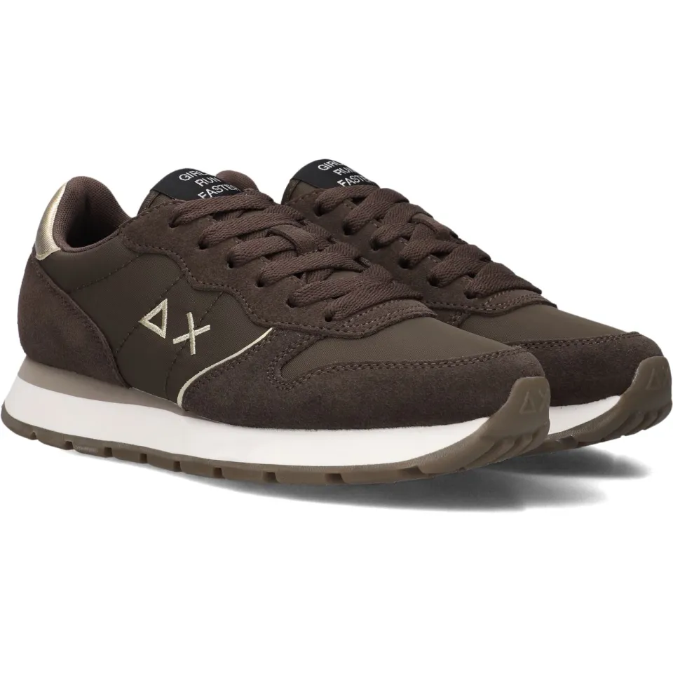 Sun68 Ally Silver Gold lage sneakers bruin, foto 5