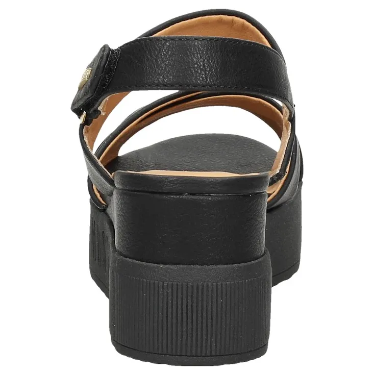 Mustang sandalen plat zwart, foto 4