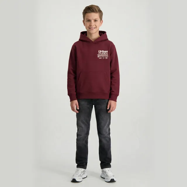 Cars hoodie met backprint - donkerrood