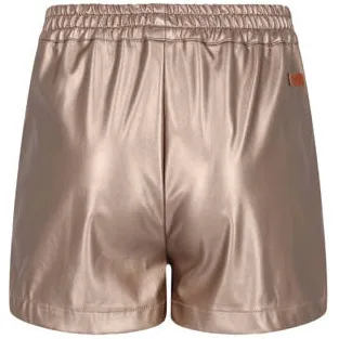 Nono Sulia imitatieleren korte broek goud, foto 4