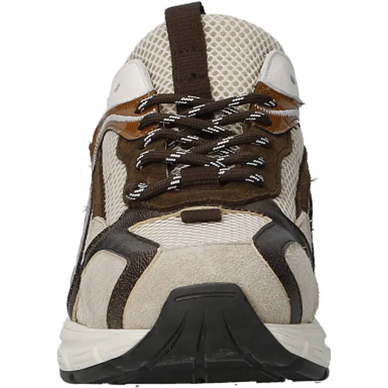 DWRS Neya leren sneakers - beige/donkerbruin, foto 3