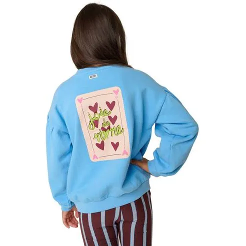 Tumble 'n Dry sweater met borduursels en backprint - blauw, foto 4