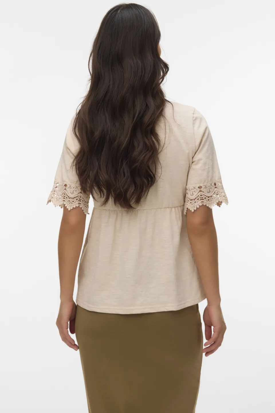 Mamalicious zwangerschaps- en voedings T-shirt beige, foto 5