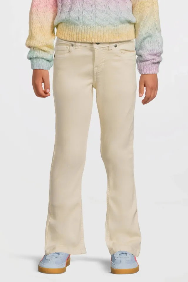 Anytime flared jeans ecru, foto 4