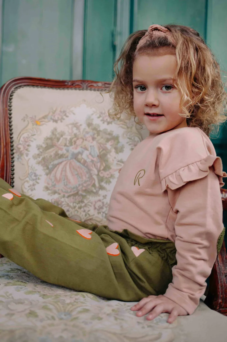 Riffle Amsterdam sweater met ruches - roze, foto 4