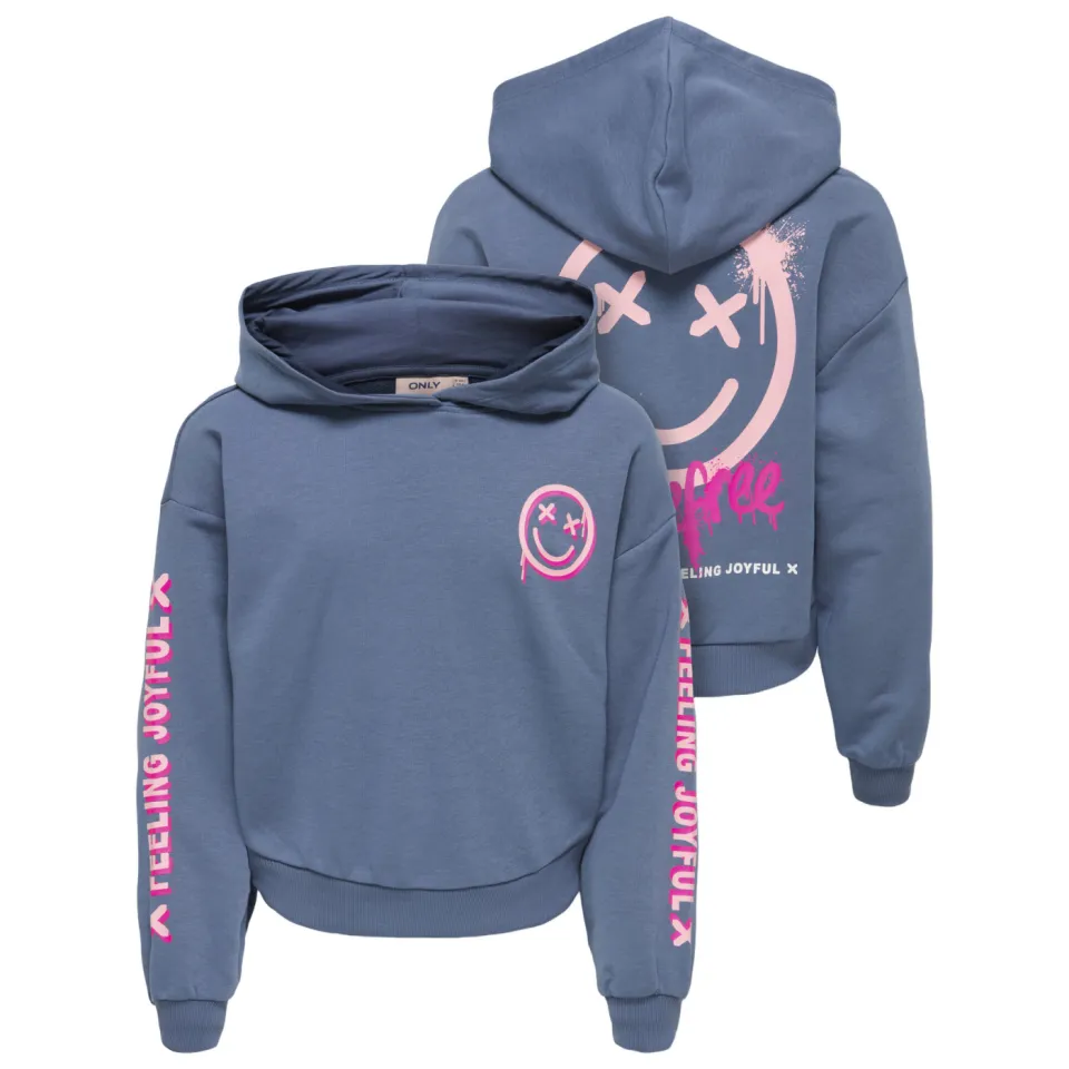 KIDS ONLY GIRL hoodie met backprint blauw, foto 3