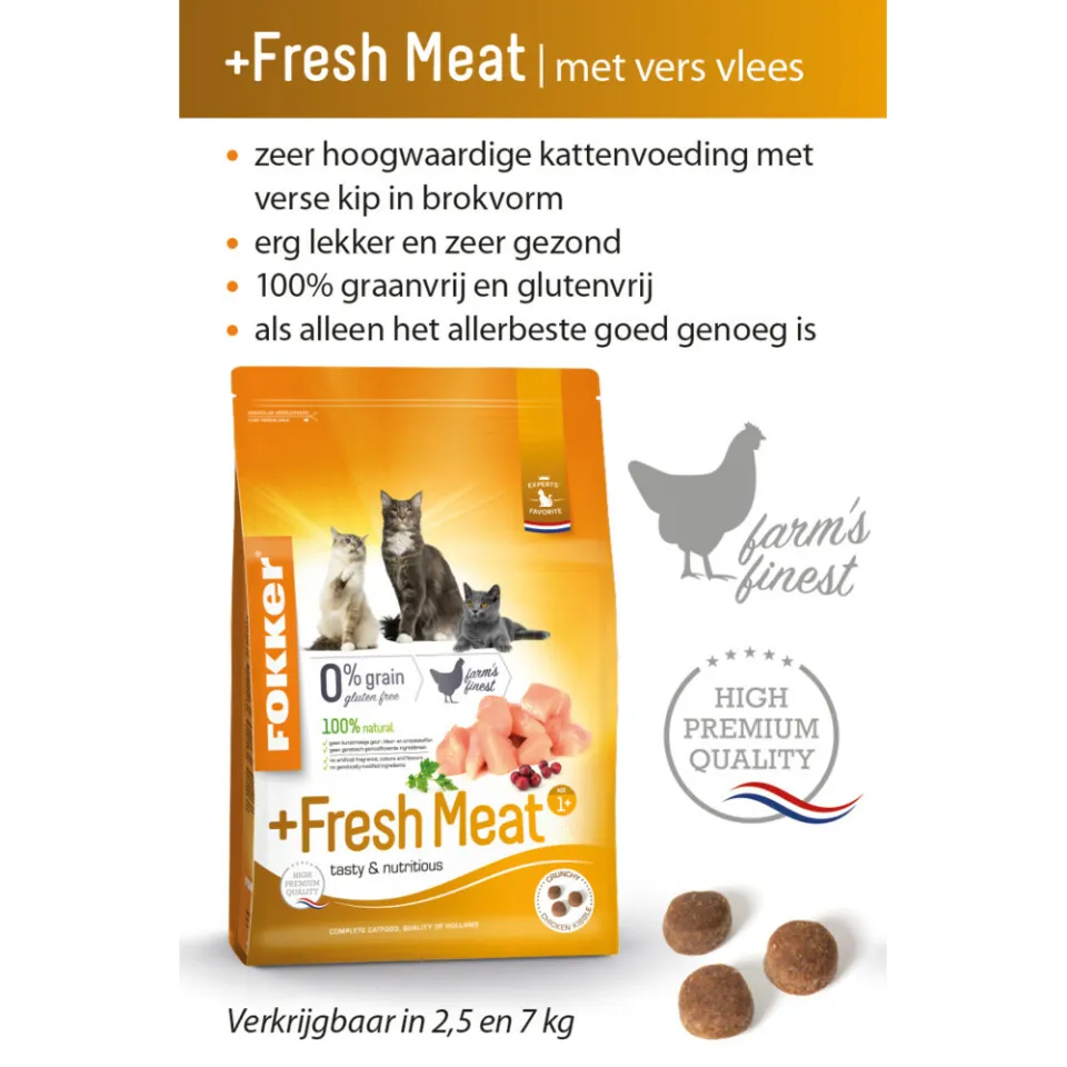Fokker +Fresh Meat kattenvoer verse kip, foto 3