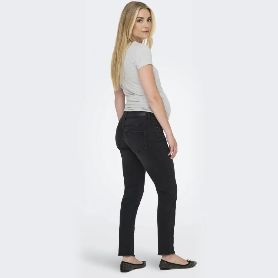 Only MATERNITY skinny zwangerschaps jegging OLMBLUSH washed black, foto 4