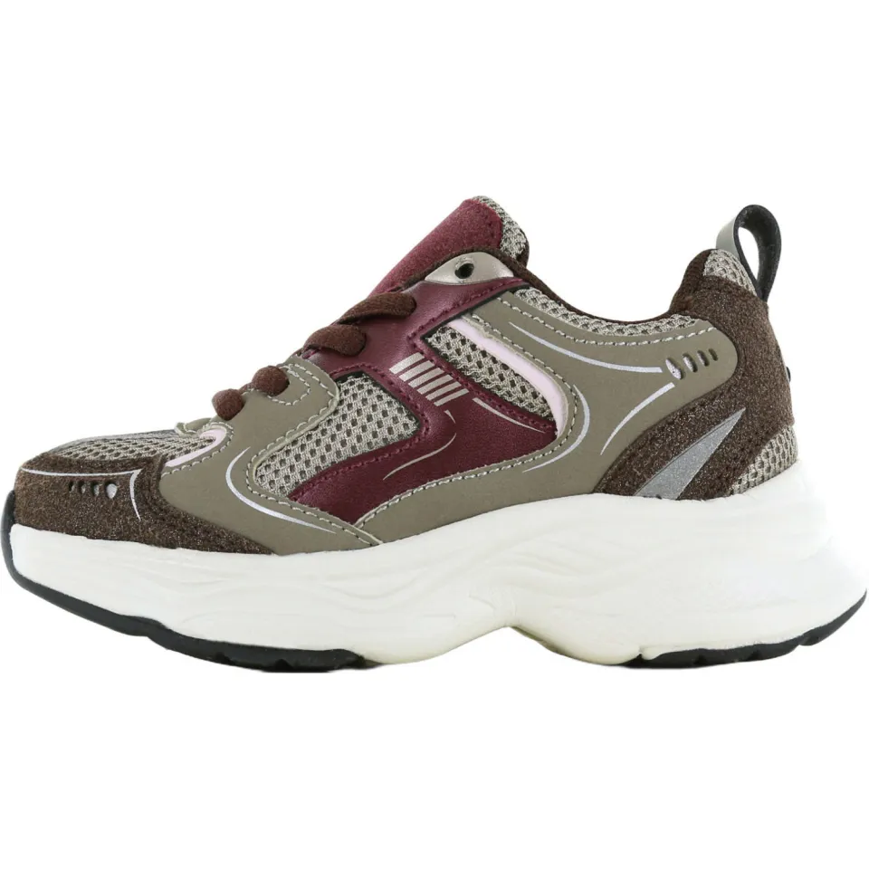 Go Banana's chunky sneakers - kaki/donkerrood, foto 3