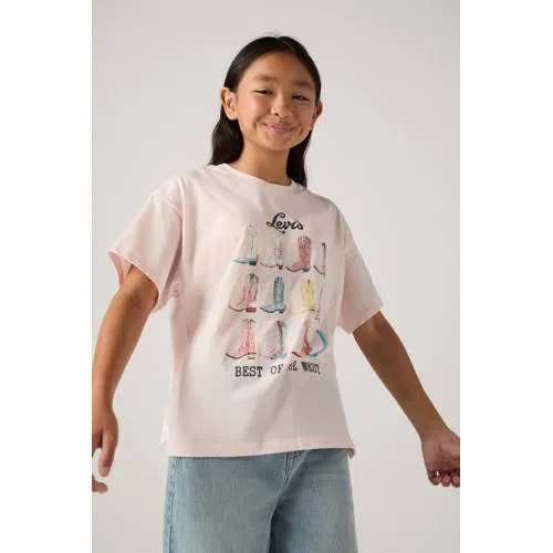 Levi's T-shirt lichtroze, foto 6