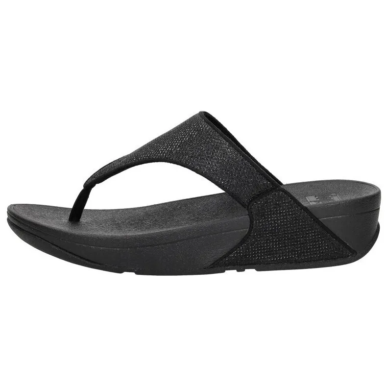 FitFlop Lulu Shimmerglitz Toe-post Zwart