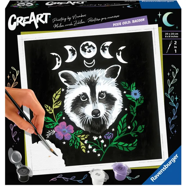 Ravensburger Pixie Cold Edition Raccoon - Schilderen op nummer voor volwassenen
