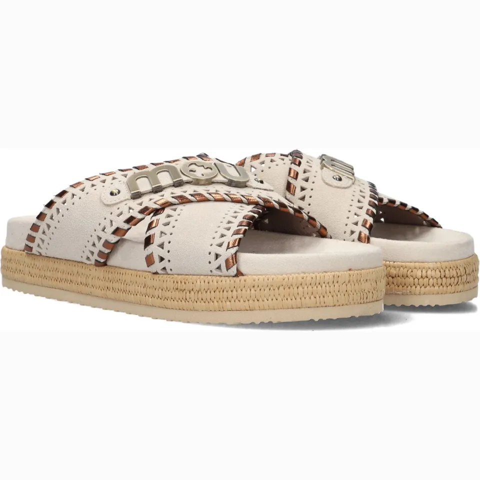 Mou Criss-Cross sandaal beige, foto 2