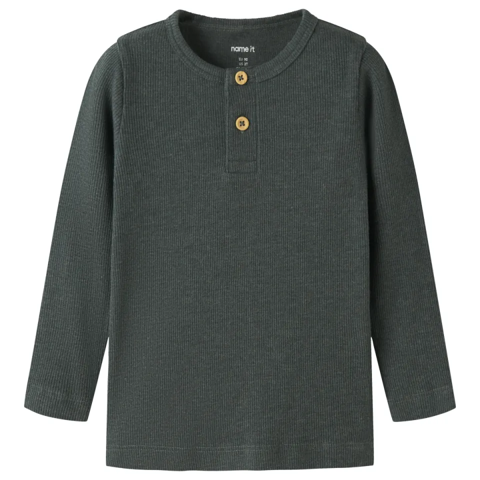NAME IT MINI longsleeve grijsgroen