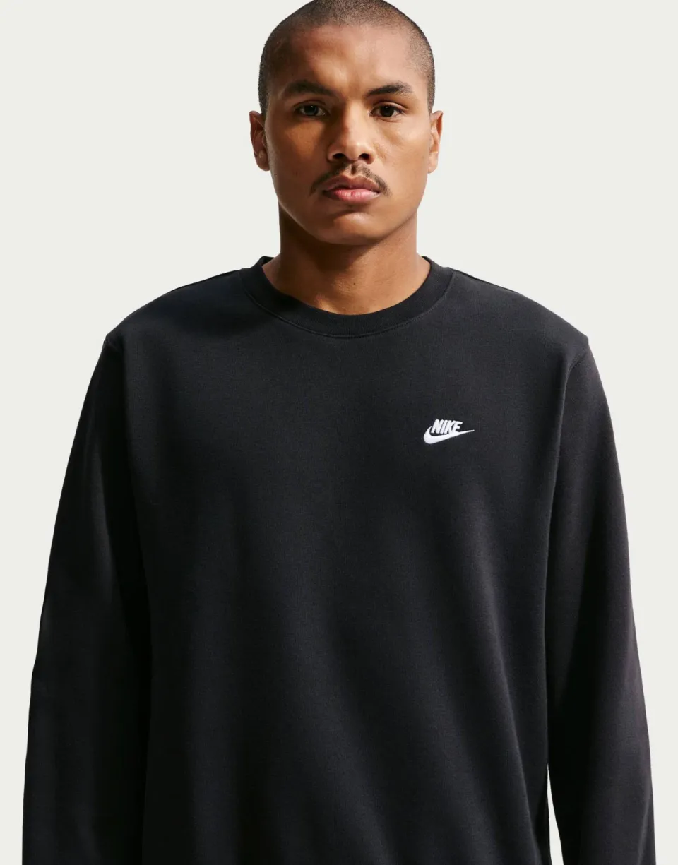 Nike Club relaxed fit sweater - zwart, foto 3