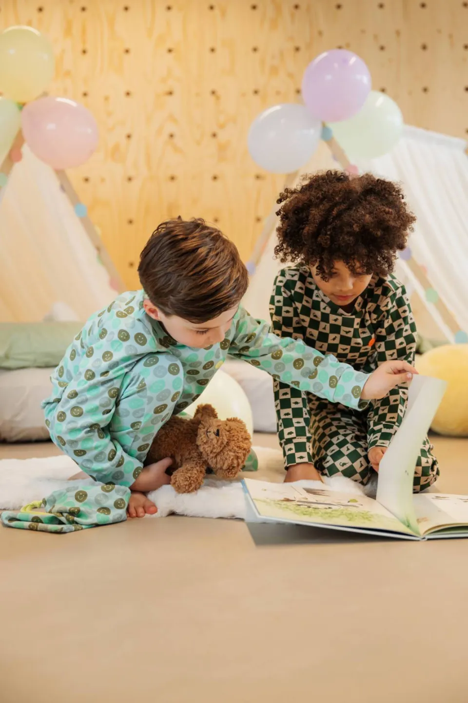 Stains&Stories pyjama met print lichtblauw/groen, foto 8