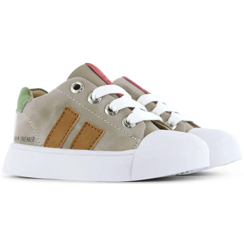 Shoesme leren sneakers taupe, foto 3