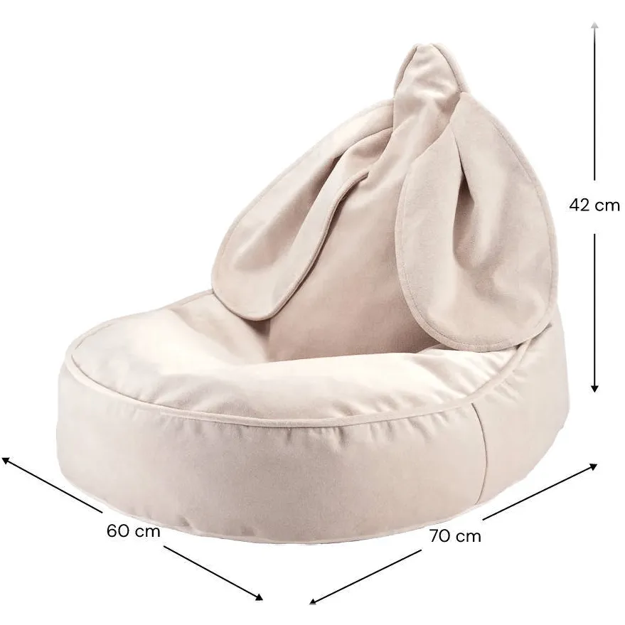 Wigiwama Vergrijsd Beige Konijnenzitzak