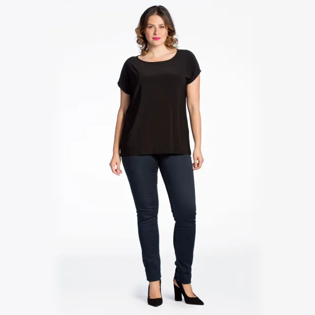 Yoek T-shirt kapmouwen zwart, foto 2