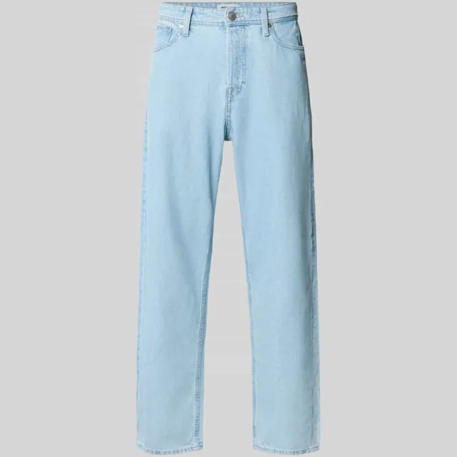 Jack & Jones straight fit jeans van pure katoen model 'Alex' 738 blue denim, foto 2